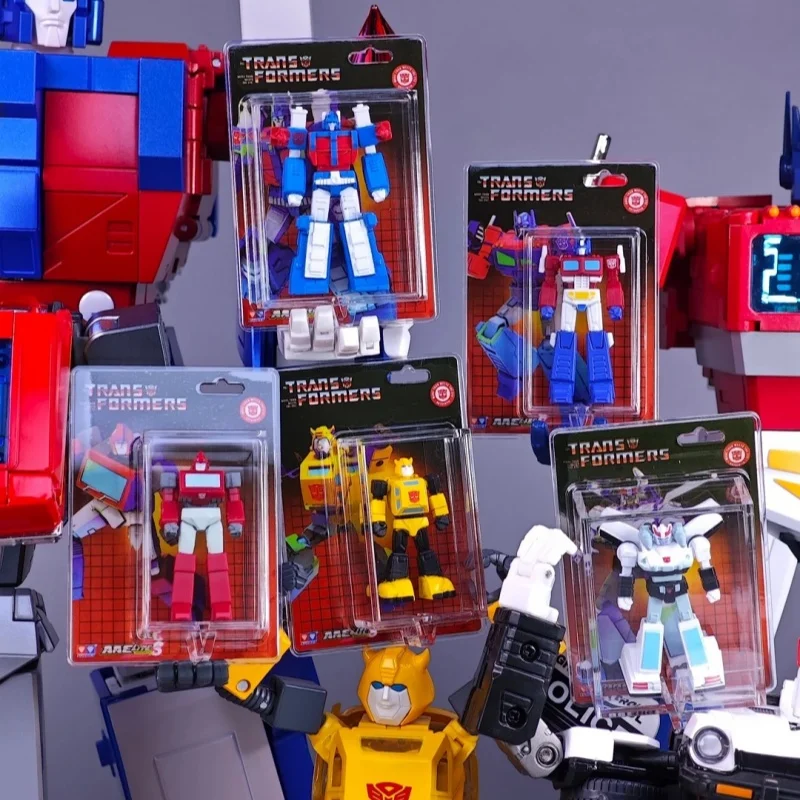 

Mini Transformation Toy Auledy Classic G1 Style Miniature Replica Hang Card Figure Gold Optimus Prime Bumblebee Carded Gift Toys