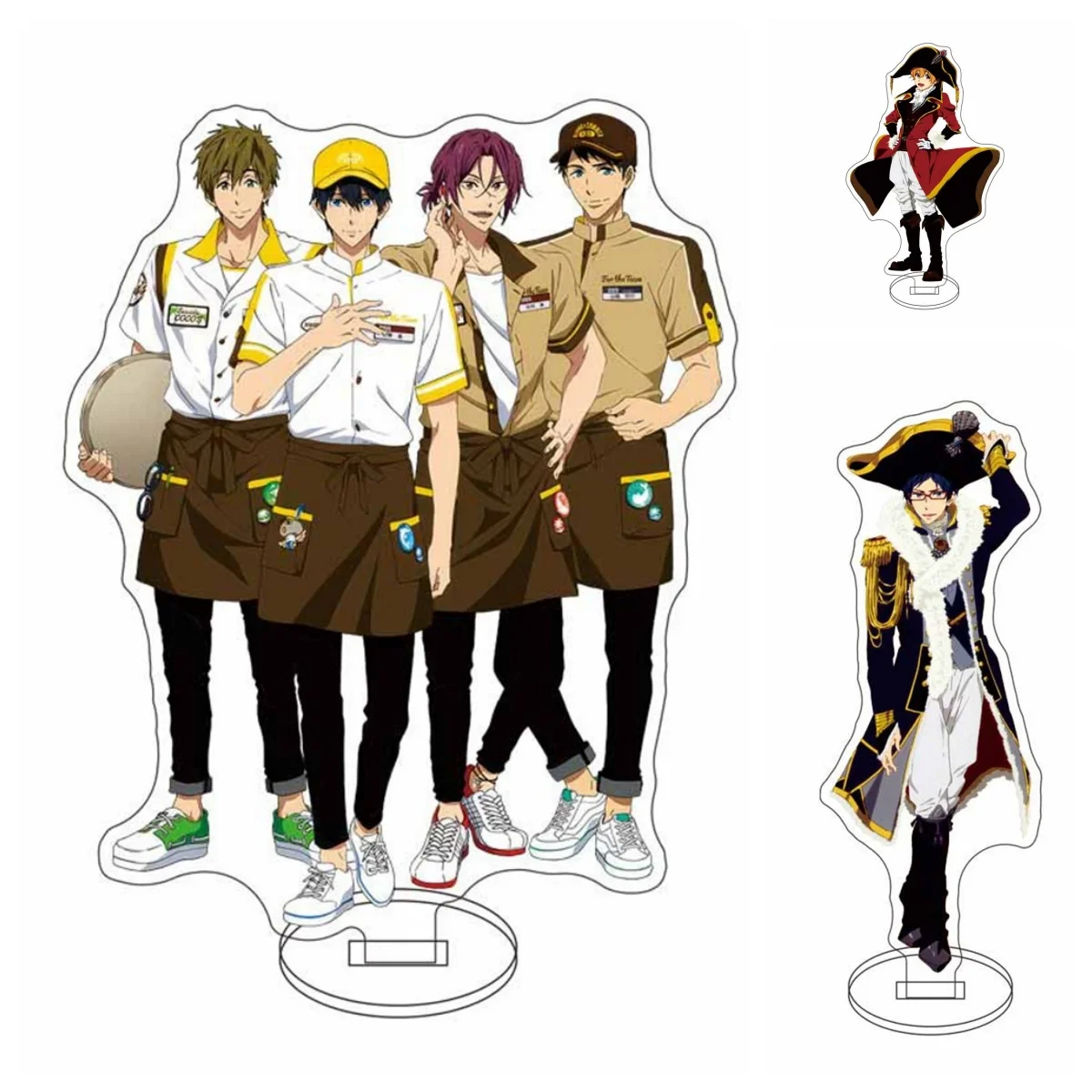 12PCS Anime Free!-Eternal Summer Stand Model Cosplay Charm Characters Ornament Accesorios Goods Collection Gifts 15CM