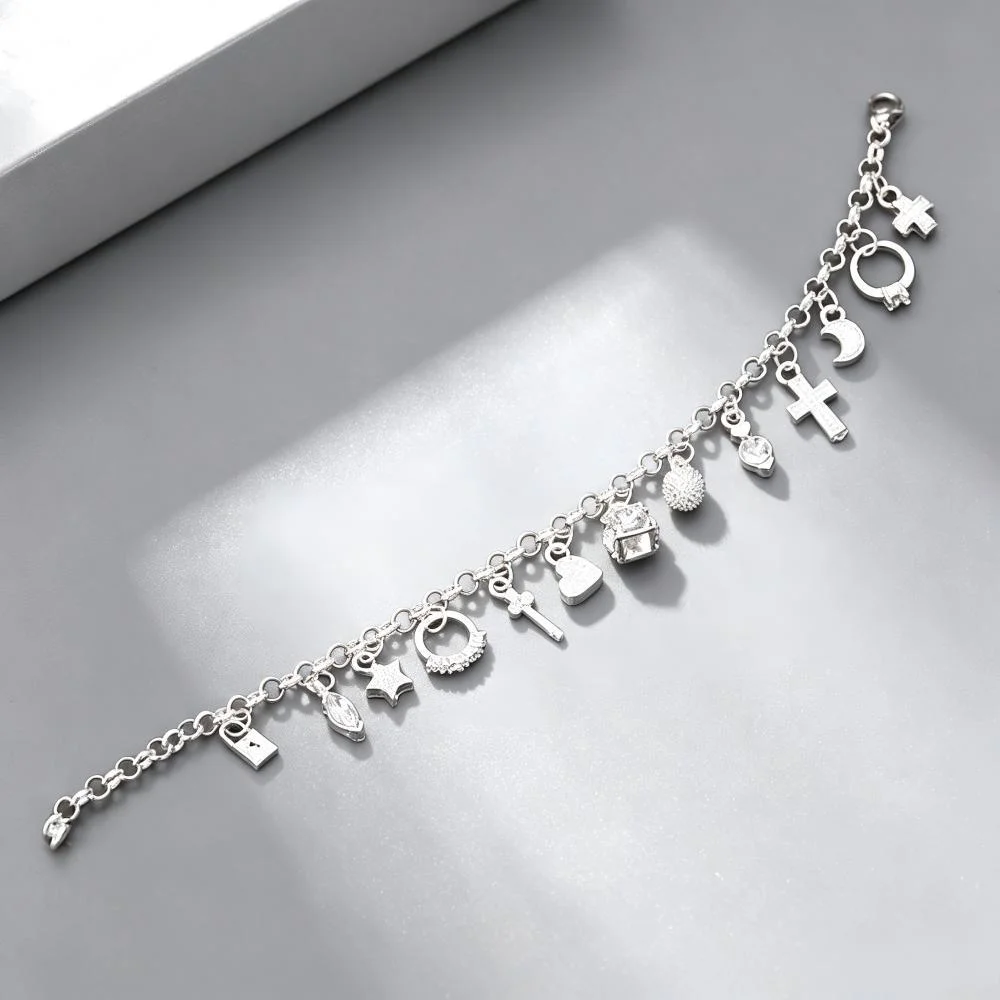 Fashionable Thirteen Accessories Bracelet: Multi-Element Moon Women's Unique Jewelry, Perfect for Gifting