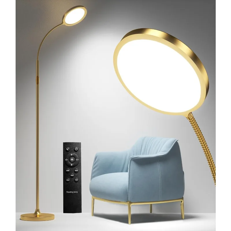 

Floor Lamp,Super Bright Dimmable LED Floor Lamps for Living Room, Custom Color Temperature Standing Lamp with Remote Push