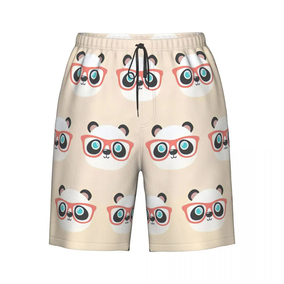 

Cute Panda Face Pattern Men Swimsuit Swimming Trunks Boxer Swim Beach Quick Dry Swimming Shorts