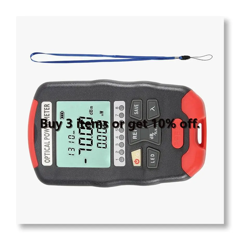 ✼Optical Fiber Power Meter Fiber Visual Fault Locator 10 Wavelengths Sensitive Chip Accurate Measurement for Wiring D7