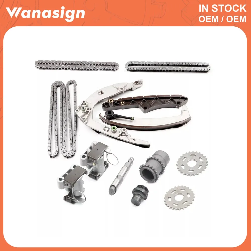 مجموعة سلسلة توقيت المحرك تناسب 4.4 لتر لسيارات BMW X5 Z8 535i 540i 735i 740i 840ci لاند روفر L322 M62 M62B44 4.4L V8 GAS 11211742435 #4