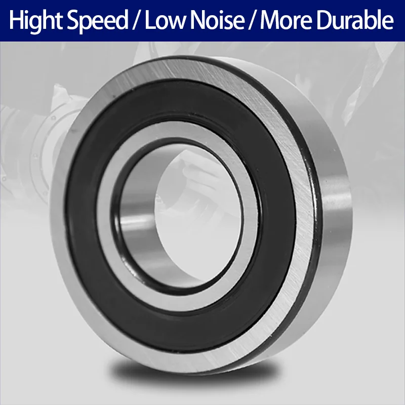 Ball Bearing 6001 R82RS 1/2 inch Width ABEC3 High Speed Double Sealed Small Bearings for Electric Motor Wheel Bike Mower Spinner