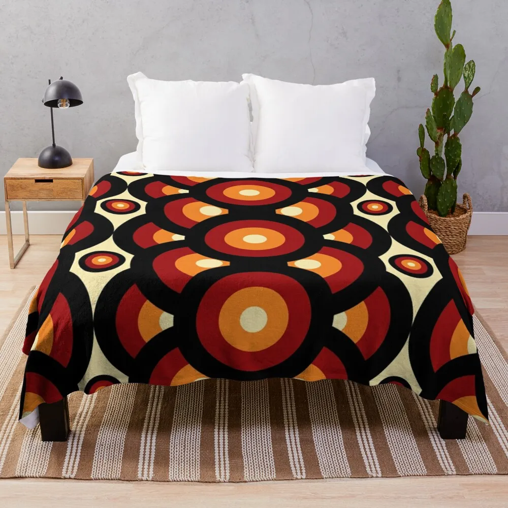 

60s 70s Style Retro Vintage Mid-Century Throw Blanket Travel Blanket Thin Blankets