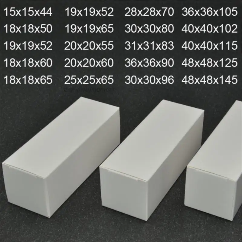 

1000pcs/lot 15x15x44 mm small white cardpaper 300g single white card box white general carton boxes