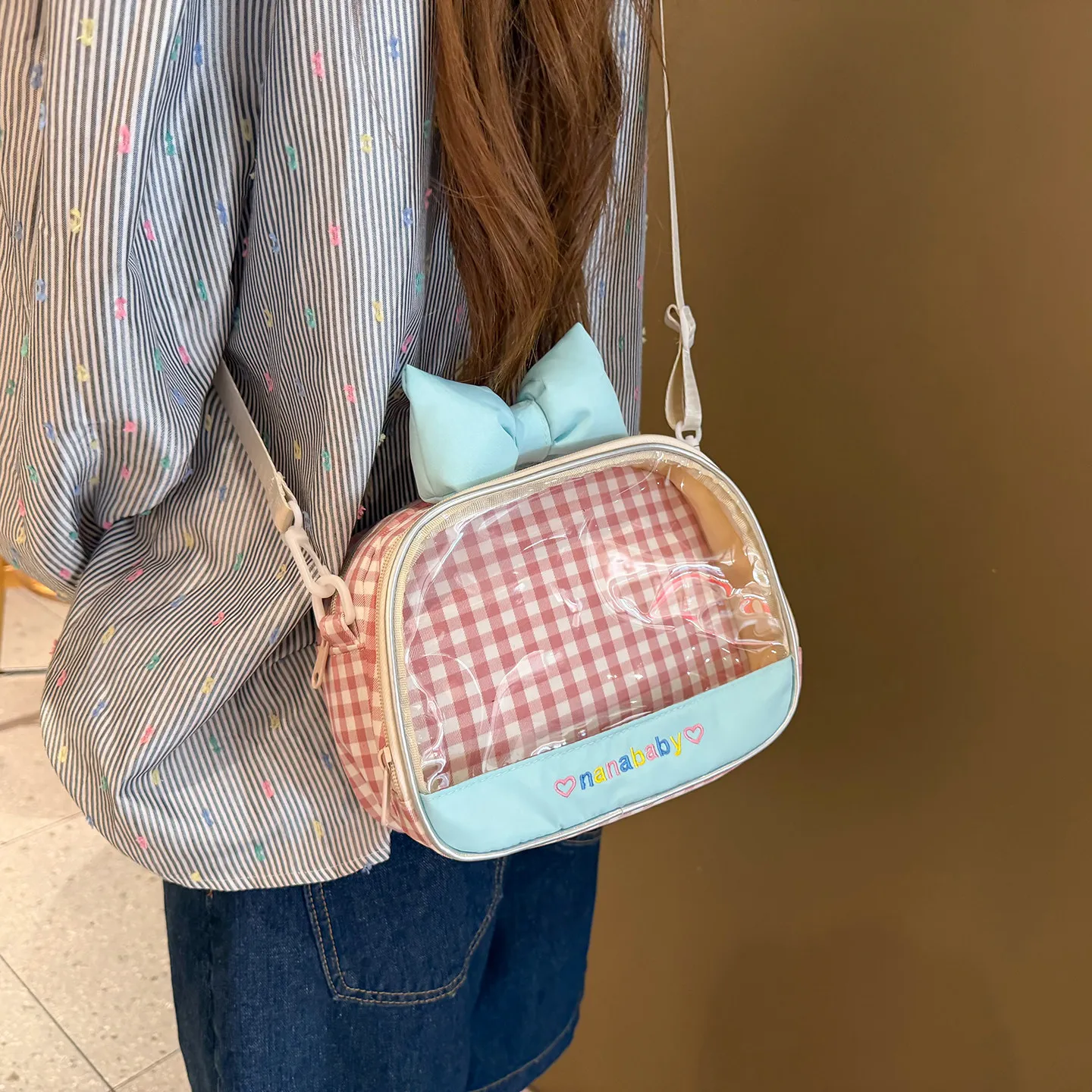 Harajuku Sweet Outing Kawaii One-shoulder Crossbody Bag New Cute Macaron Color Bow Y2K Ulzzang Ita Bag for Women Handbags
