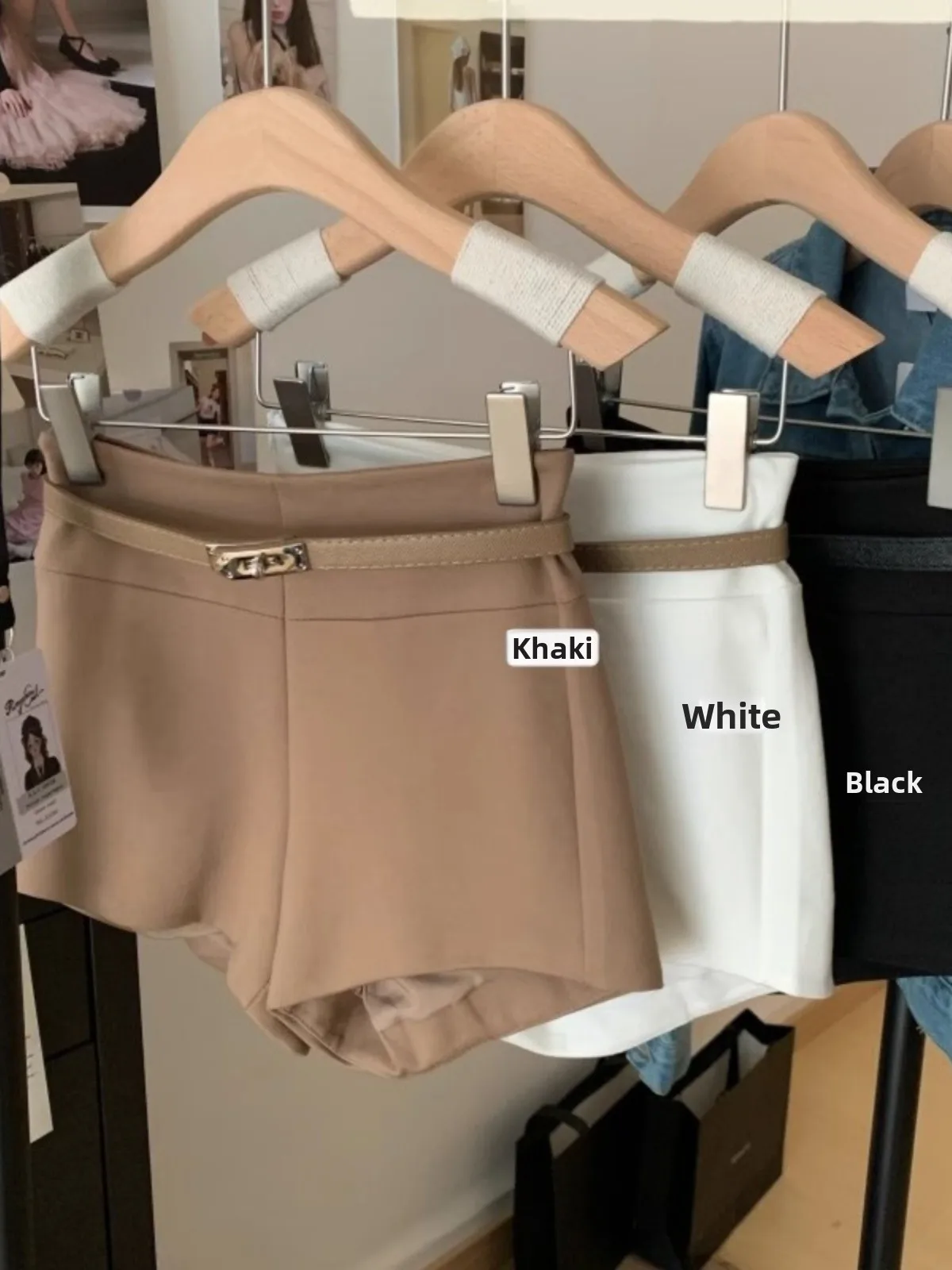 High Waist Casual Shorts Women's Autumn Winter New Commute Versatile Sexy Slimming A-Line Straight Leg Hot Pants