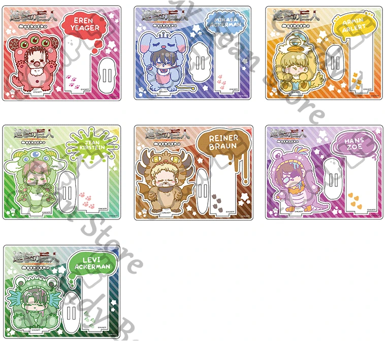 本物の進撃の巨人アニメエレン・イェーガージェン・カースタインアルミンコスプレアクリルモンスター立ち看板漫画フィギュアスタンドクリスマス