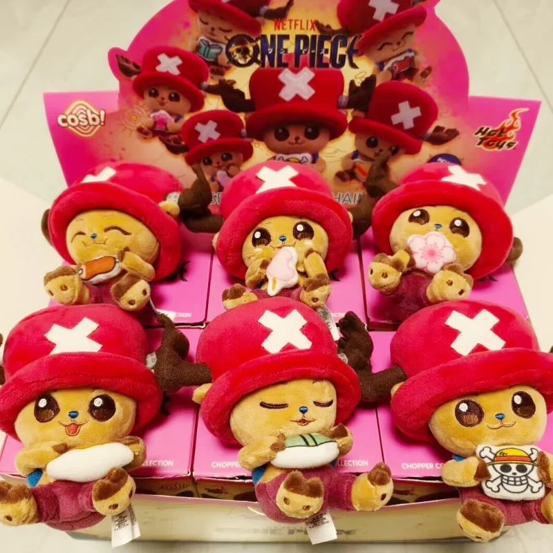 

New Genuine Hot Toys One Piece Tony Tony Chopper COSBI Plush Keychain Blind Box Cute Stuffed Doll Bag Pendant Gift