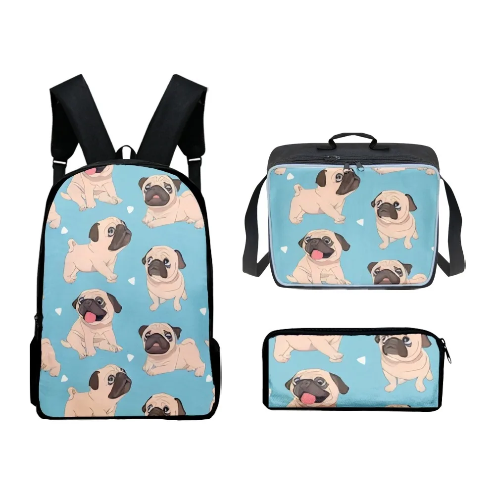 

Cartoon Youthful Novelty Funny Anime dog 3D Print 3pcs/Set Student Travel bags Laptop Daypack Backpack Lunch Bag Pencil Case