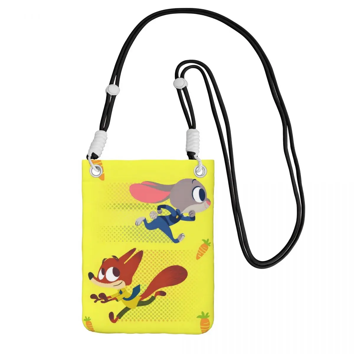 

Custom Casual Zootopia Mobile Phone Bag for Travel Hiking Men Women Cartoons Small Crossbody Purse Smart Phone Wallet With Strap