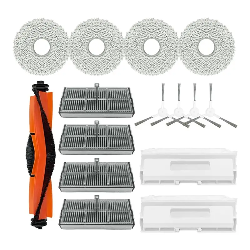 

【ХИТ 2025】Набор из 15 сменных деталей для Xiaomi Mijia H40/D101CN: щетка, фильтр, мешок для сбора пыли, салфетка для мытья полов для улучшенной уборки