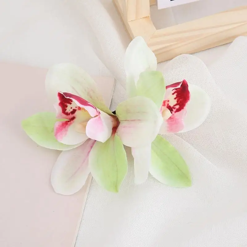  Stylish Bohemian Charm Hair Clip Large Fabric Flower Headdress For Parties