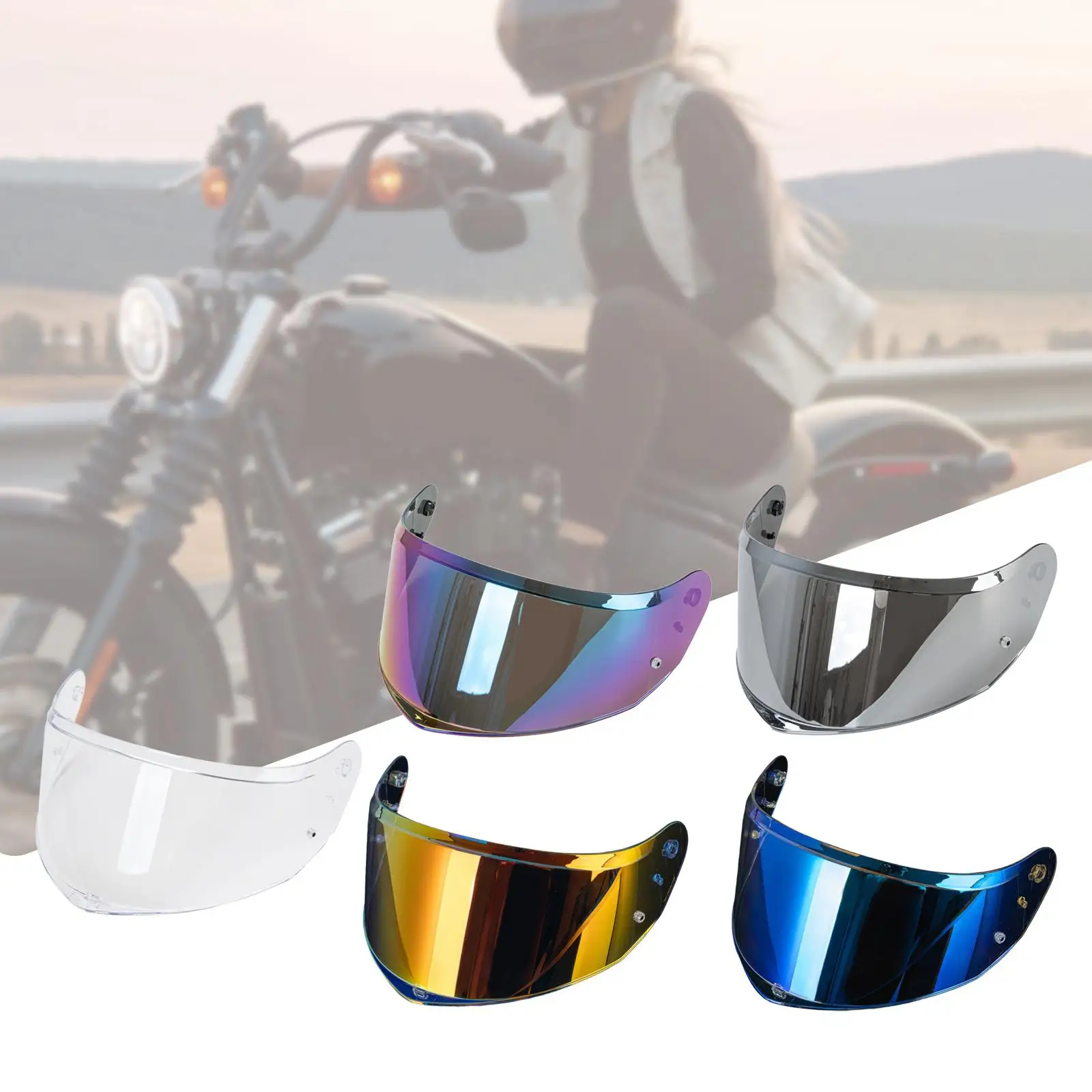 

Motorcycle Helmet Shield, Helmet Visor Lens, Easy to Install, Scratch