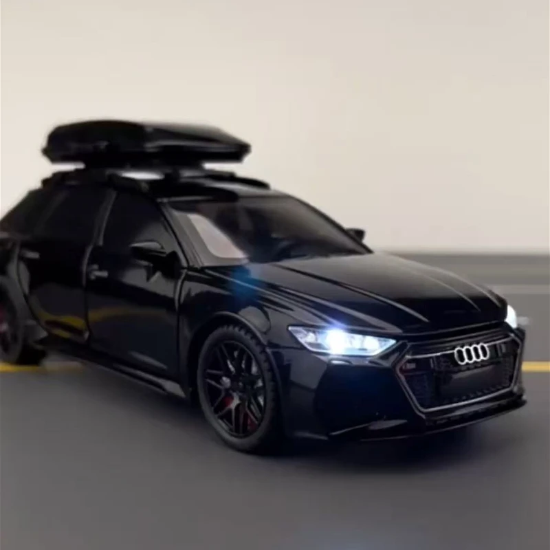 

1:24 RS6 Simulation Alloy Car Model Sound And Light Pull Back Toy Car Station Wagon Boy Collection Decoration Gift