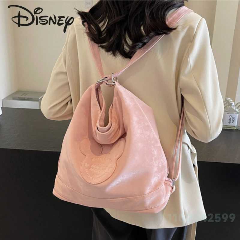 Imagem -06 - Disney Mickey Bolsa Tiracolo Feminina Mochila Grande Capacidade Bolsa de Ombro Viajante Nova Elegante de Alta Qualidade