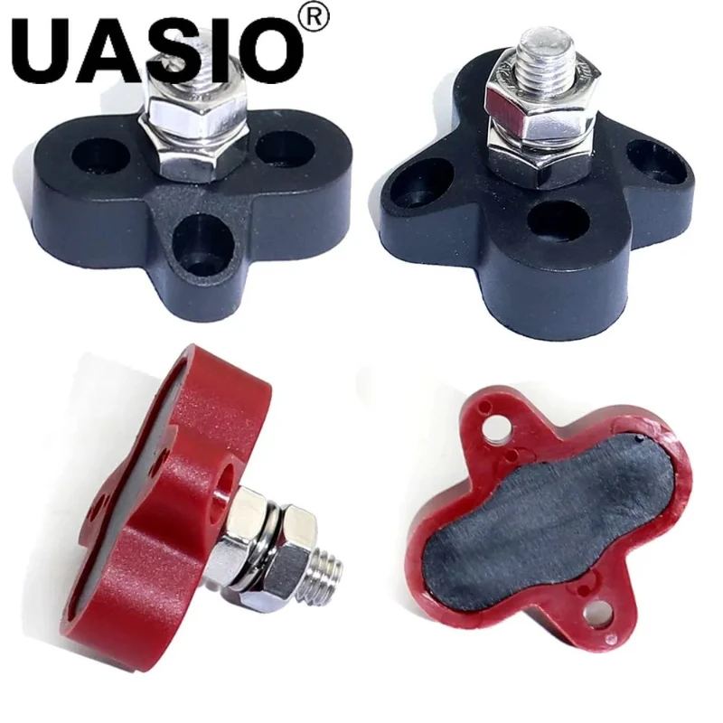 M8 Busbar Heavy-Duty Distribution Studs with Connecting Busbar Terminal Blocks for Cars, Trucks, RVs, and Boats