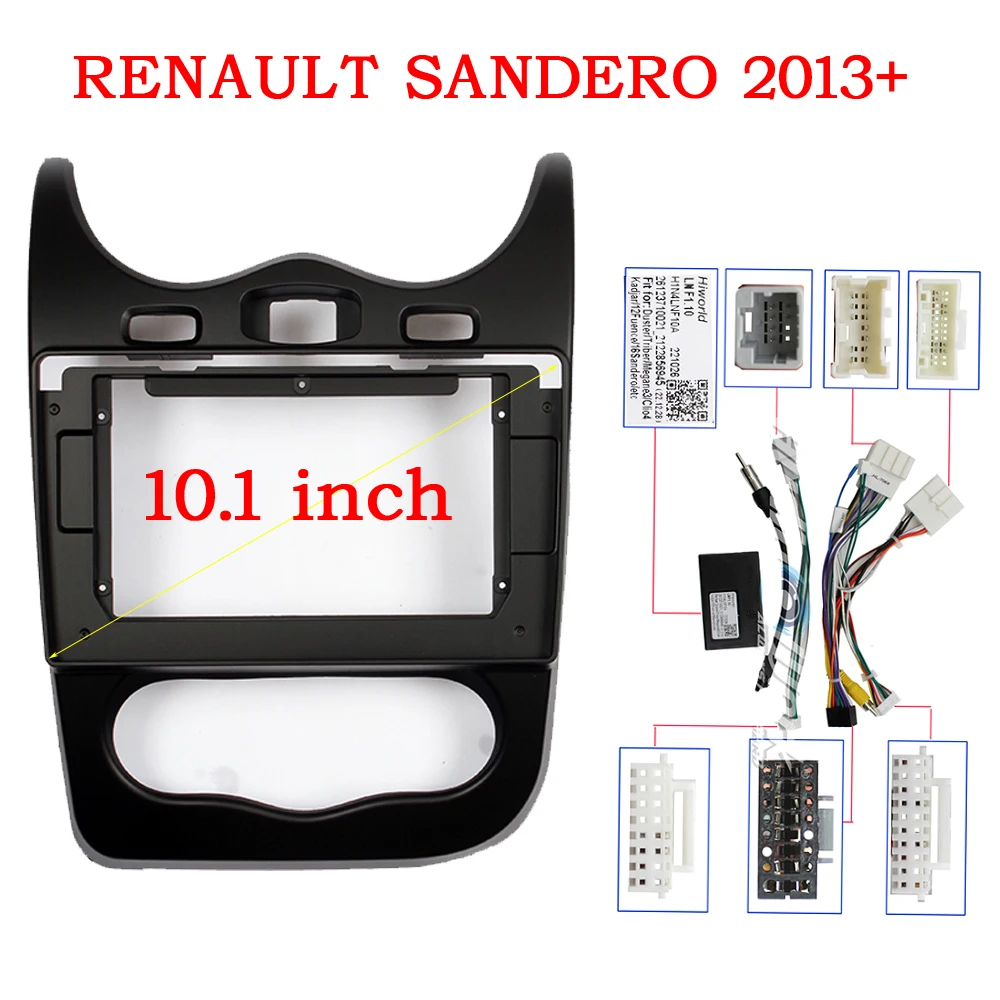 

Для 2013 RENAULT SANDERO (10,1 дюйма) автомобильное радио Fascias Android GPS MP5 стереоплеер 2 Din головное устройство панель установка рамы приборной панели