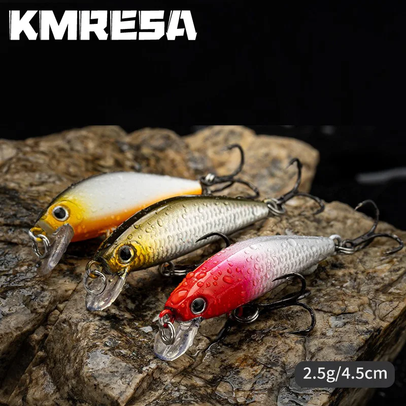 4.5cm 2.5g Fishing Lure Micro Minnow Wobbler Long Casting Sinking Artificial Hard Bait Jerkbait Small Stream Bait For Trout Bass