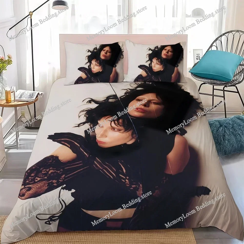 Hot Singer L-Lady Gaga Mayhem Duvet Cover Set Home Style Bedding Soft Laundry Cotton Bed Student Dormitory Gift Home Textile741