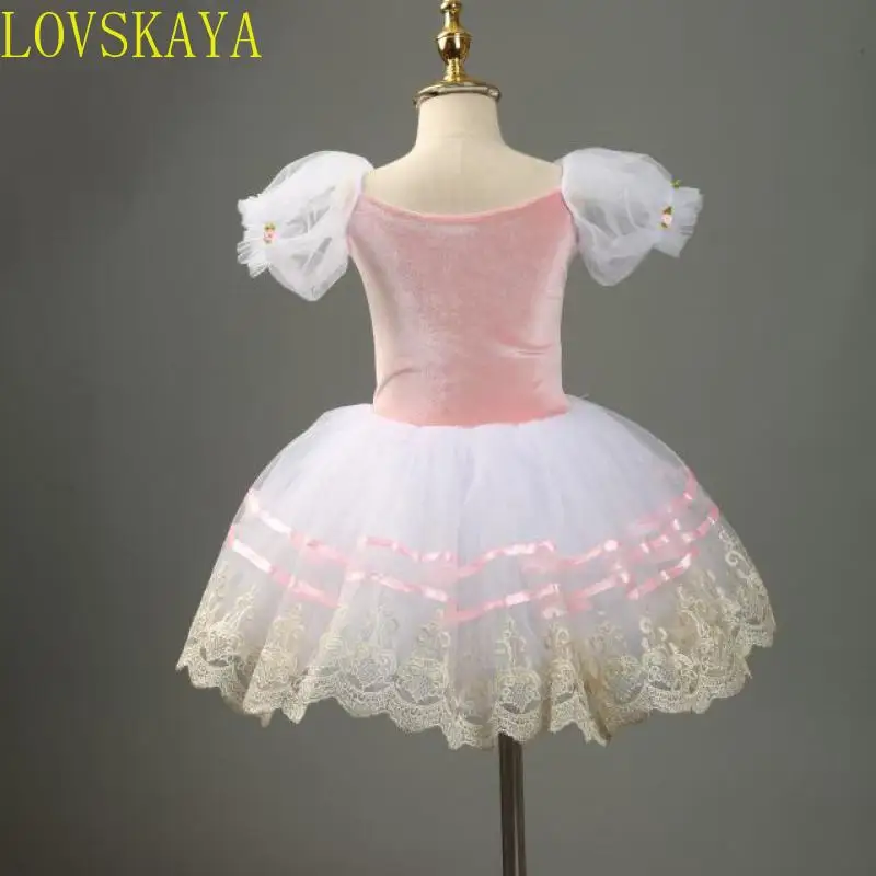 Professional Ballet Pink Gift Competition Adult and Children's Flower Ballet Girl Dress Children's Ballet Dress