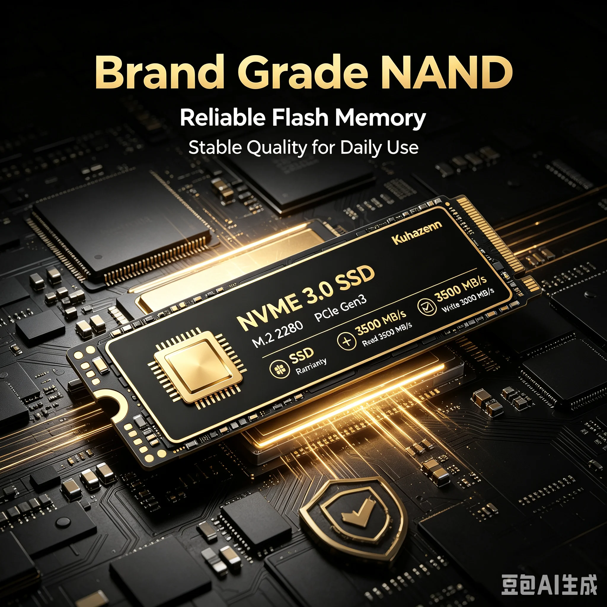 Kuhazenn Fast Boot NVMe PCIe 3.0 M.2 SSD 2280 Large Capacity Internal Hard Drive High Performance For Game PC Notebook Upgrade view 4