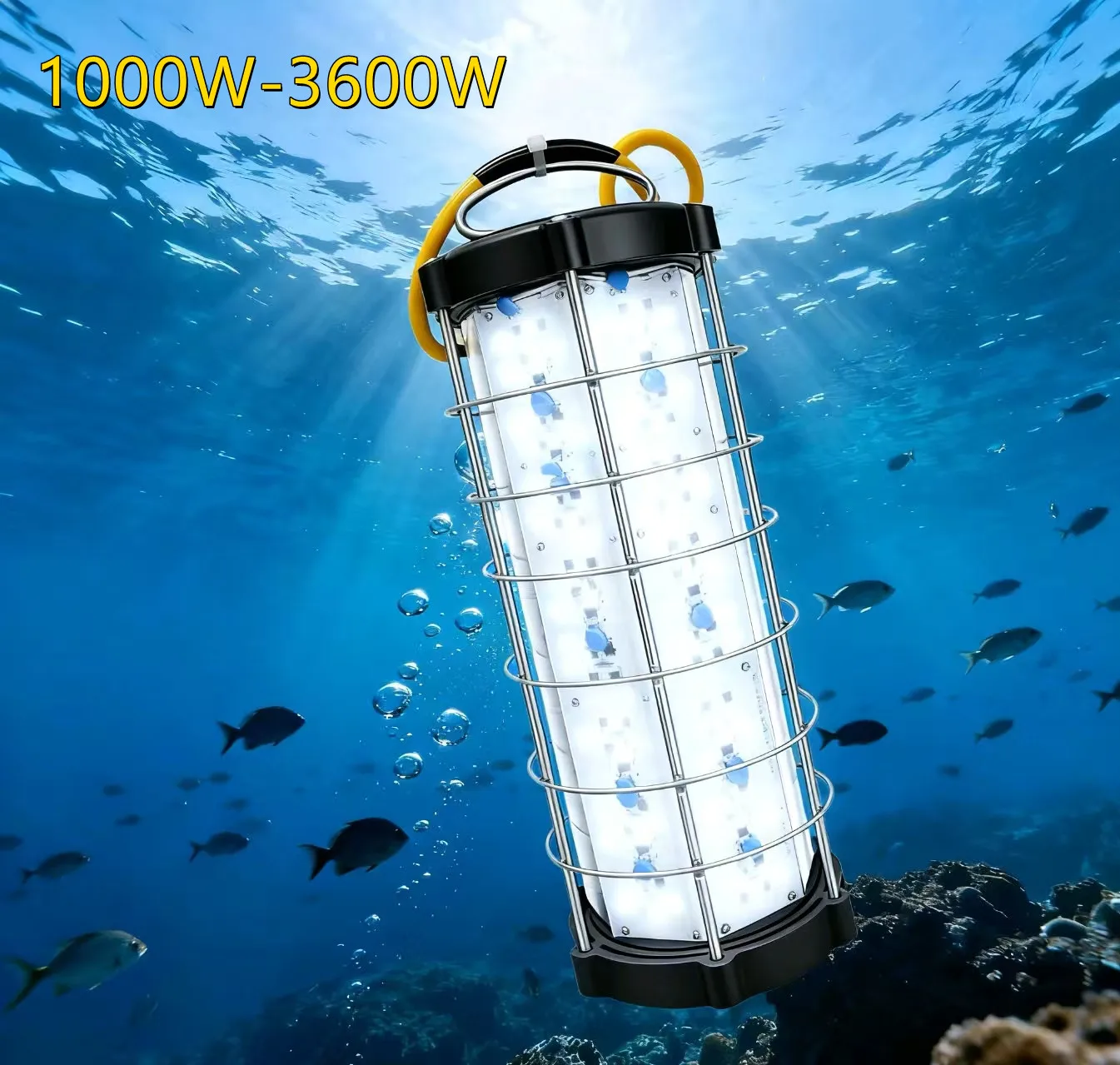 Newest 3600w Green LED Squid Fish Lure Lamp  Outdoor Fishing Attractor 1000W-2000W Underwater Fish Lights
