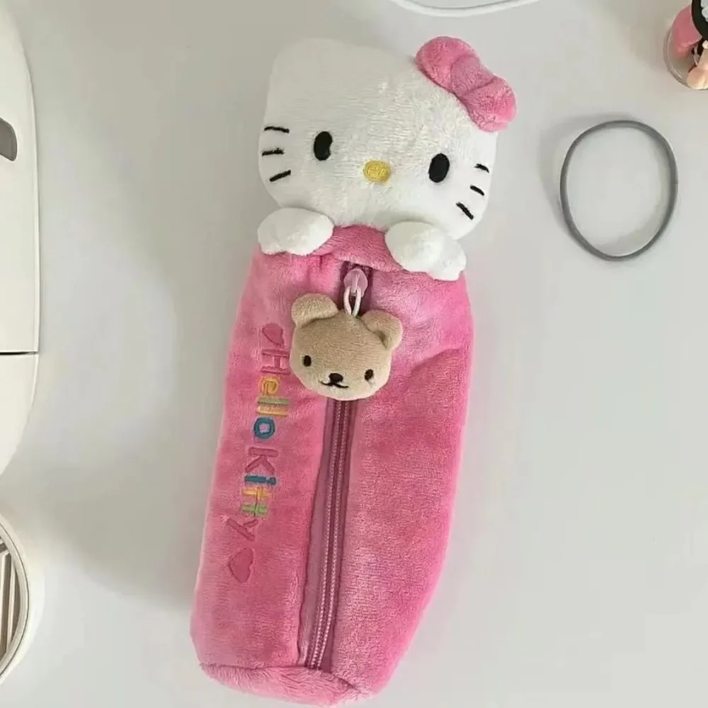 Plush Pencil Cases Hello Kitty Products Back To School Anime  Cute School Pencil Cases Student School Stationery Supplies