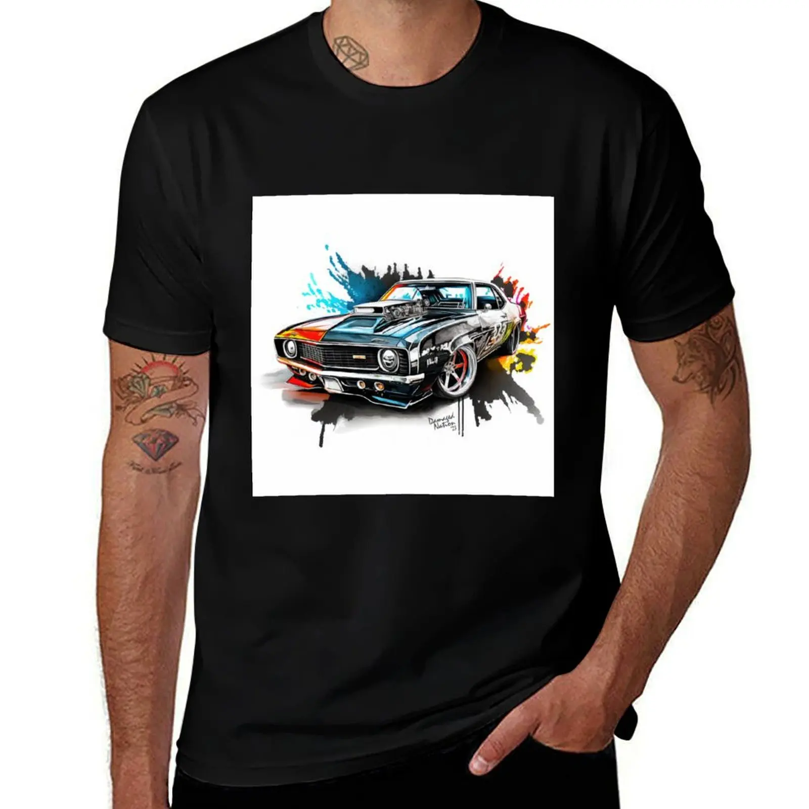 

1969 Camaro Yenko - watercolor T-Shirt vintage clothes Louboutins graphic t shirt vintage men t shirts high quality