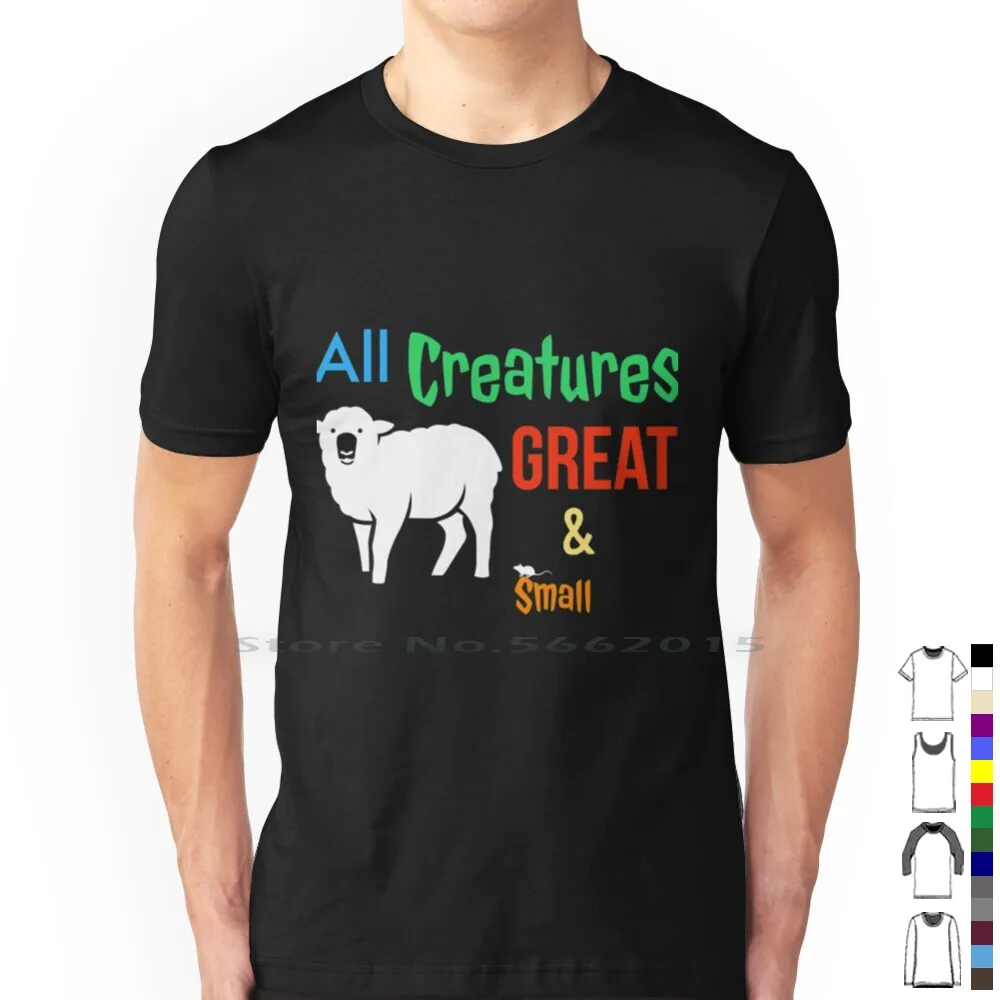 All Creatures Great And Small. T Shirt 100% Cotton James Herriot Darrowby Siegfried Farnon Skeldale Veterinary Tristram