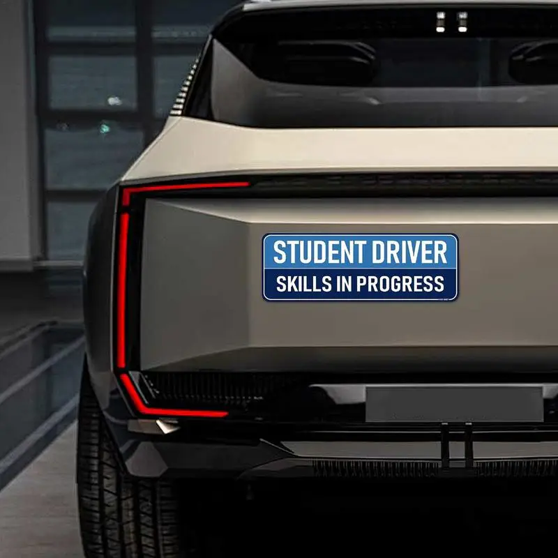 Student Driver Magnet New Driver Decal High-Visibility Rookie Driver Bumper Sticker For Teen Driving Safety Warning Signs