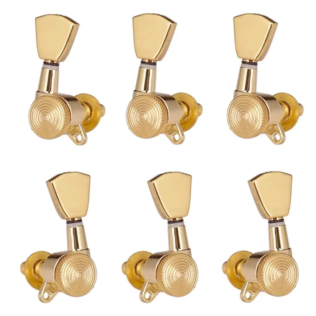 

Запечатанные закрытые шестеренчатые тюнера 3R3L, золотистый железный набор для замены гитарных тюнеров и музыкальных инструментов