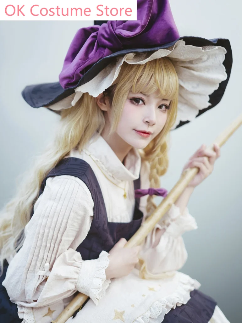 Touhou Project Kirisame Marisa Dress Cosplay Costume Cos Game Anime Party Uniform Hallowen Play Role Clothes Clothing