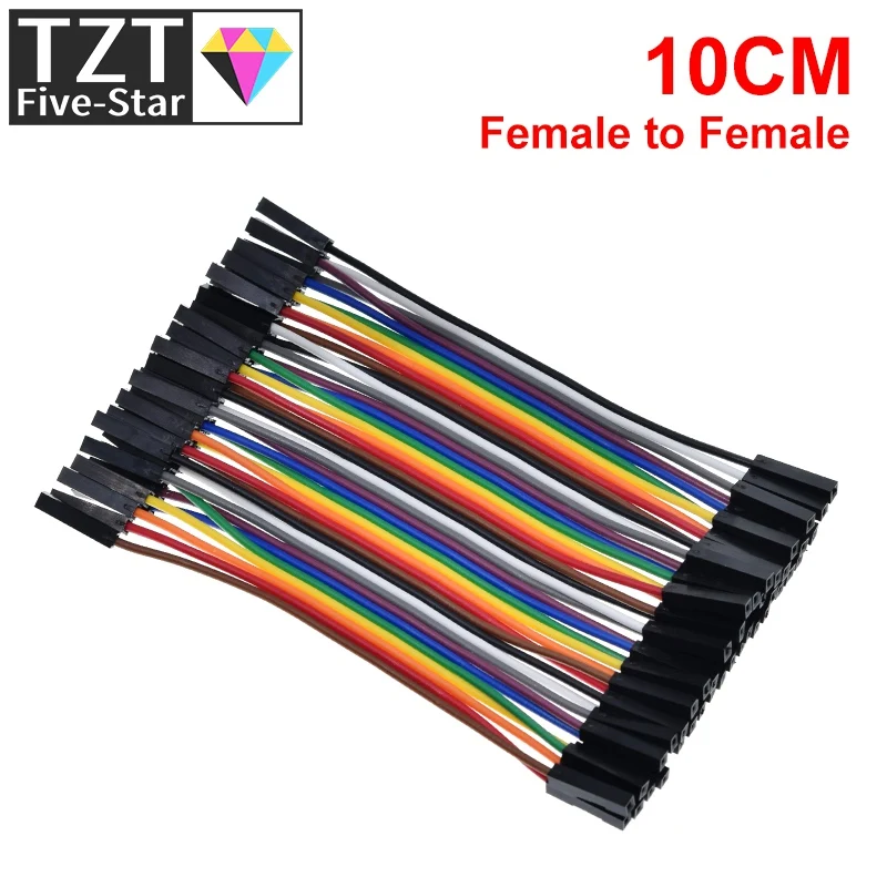 TZT 400 pz Jumper Wire dupont cavo linea 3P-3P 2.54mm Maschio a Maschio, Maschio a Femmina, Femmina a Femmina 10 cm Per arduino