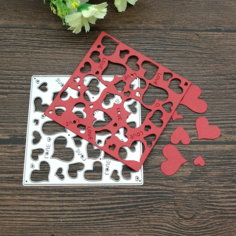 Platz liebe Metall Schneiden Stirbt Schablone Scrapbooking Hochzeit Fotoalbum Decor Papier Karte, Der Präge DIY Handwerk
