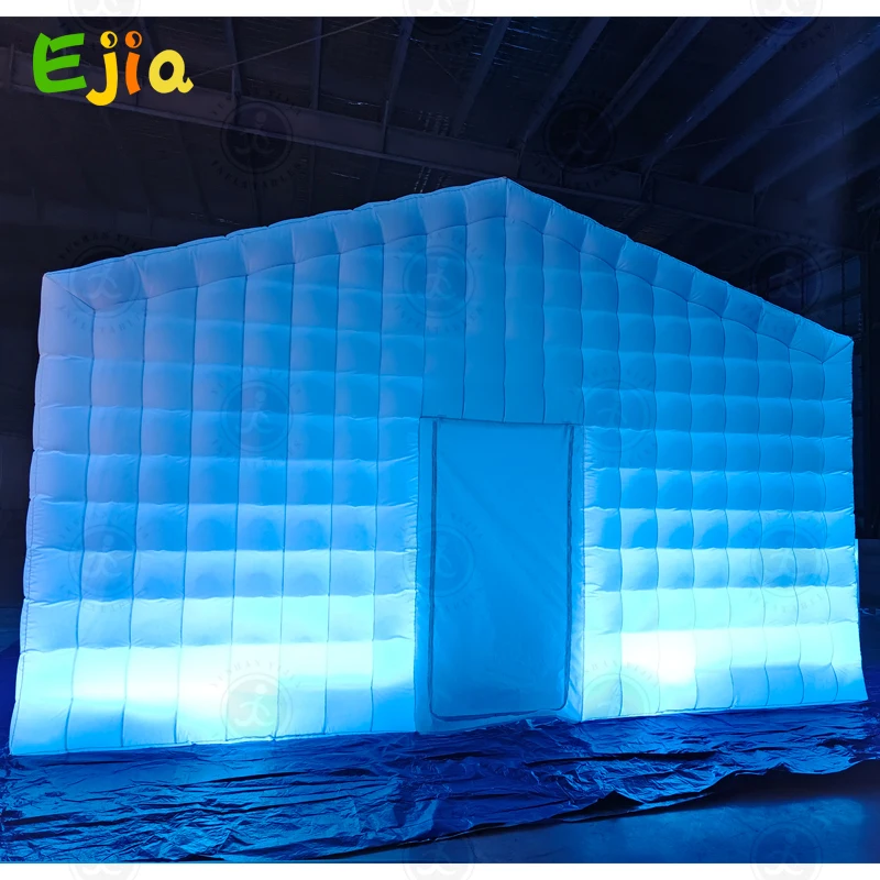 Commercial 20FT Portable Inflatable White Cube Tent House Inflatable Nightclub Room Bar Tent for Wedding Birthday Event Show