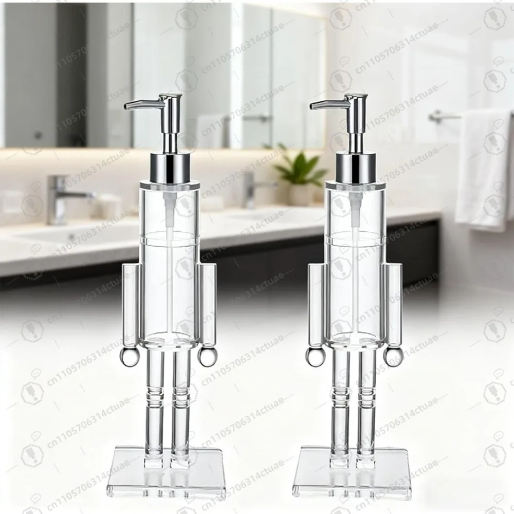 

Festive Nutcracker Soap Dispenser Set 2-Pack, 300ml Acrylic Christmas Design for Bathroom & Kitchen Decor