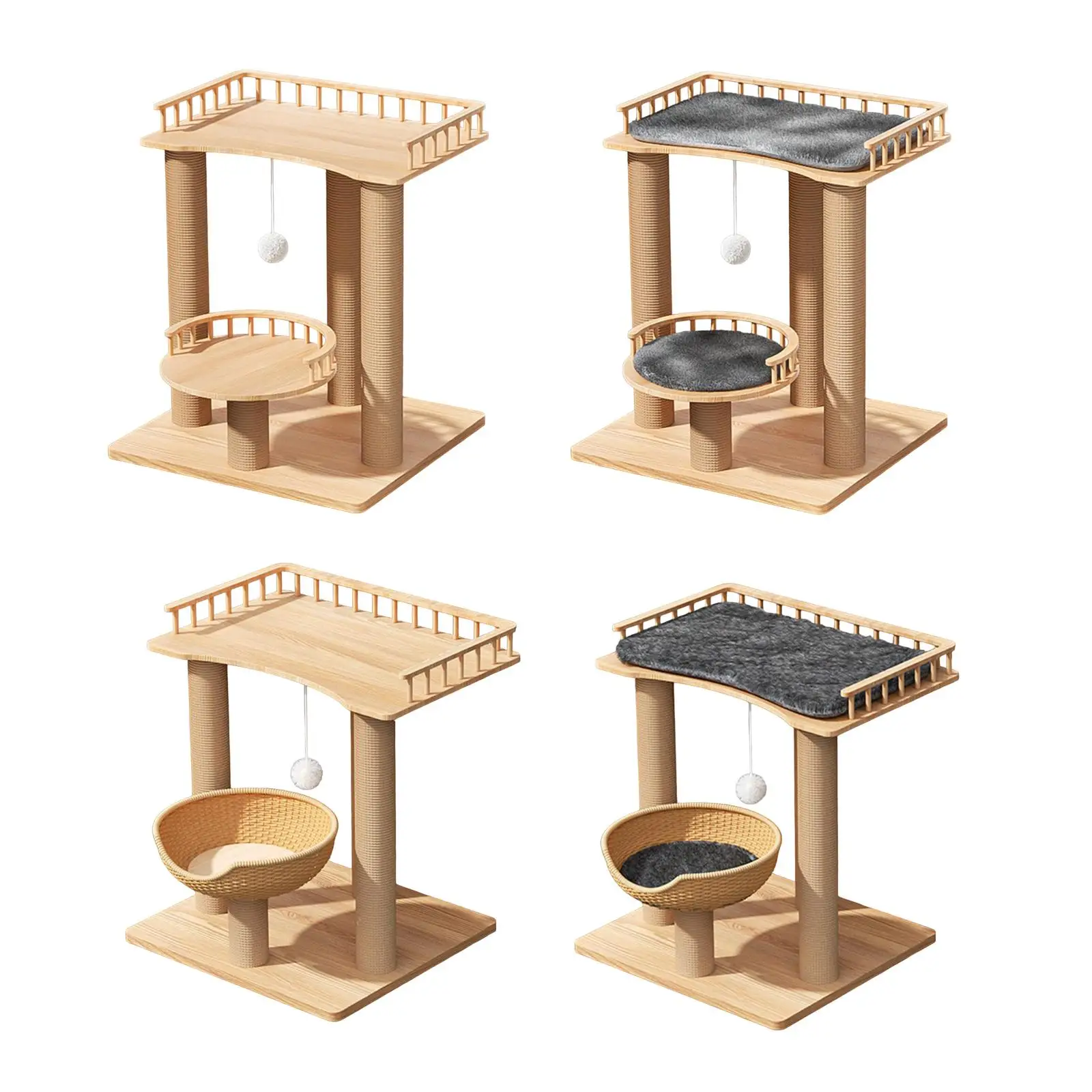 

Cat Tree with Ball Toy Stable Training Indoor Cats Tower for Pet Toy