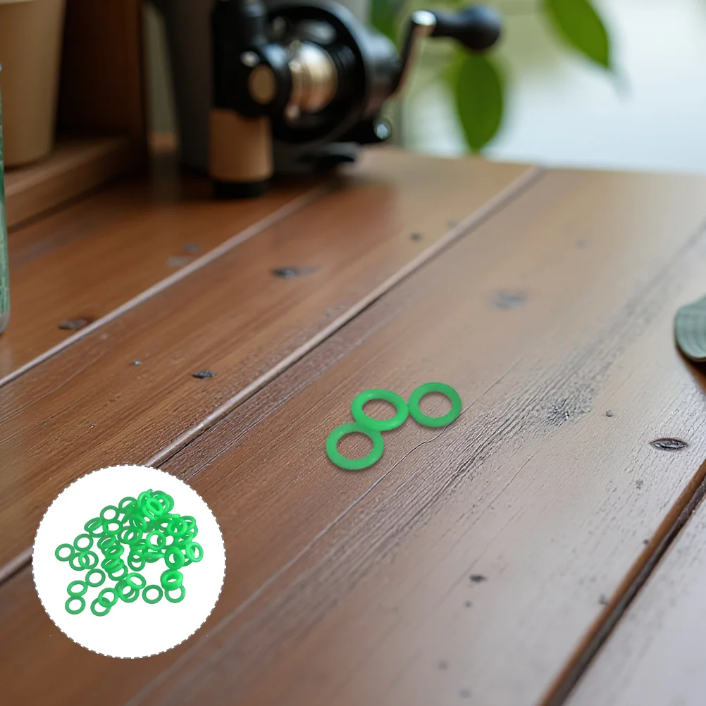 

100Pcs Tent Peg Rings Night Visibility Stake Markers for Outdoor Camping Ground Nail Safety Accessories