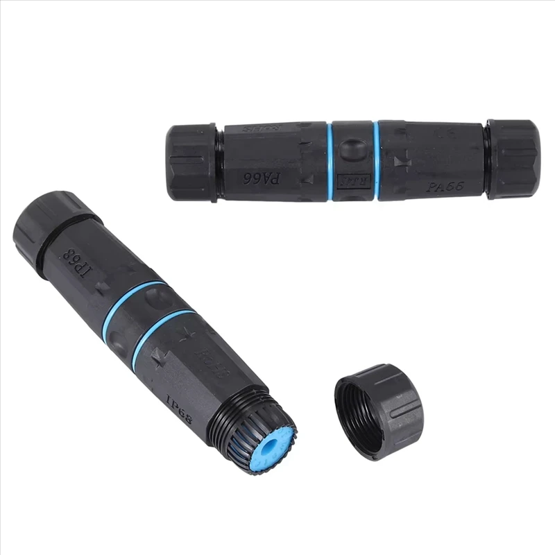 Conector de cable de red impermeable industrial Conector RJ45 Conector de cable Cat6a blindado a prueba de agua IP68 (STP)