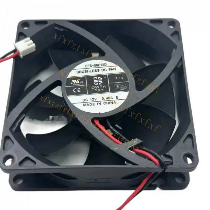 A+For DWPH EFS-08E12D DC 12V 0.40A 80X80X25Mm Ventilateur de refroidissement de serveur à 2 fils