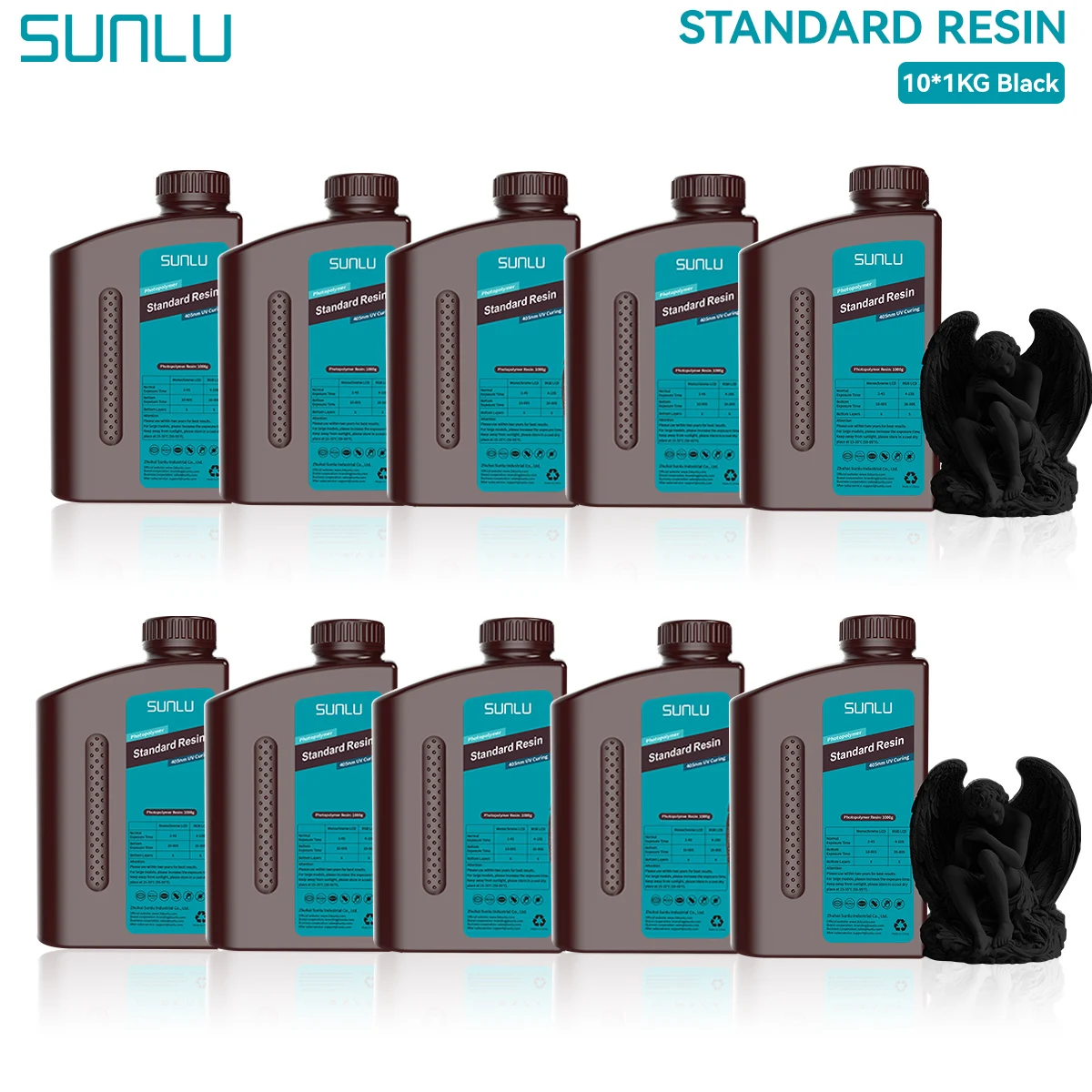 SUNLU Standaard 3D-printerhars 10KG 405nm Geurarme Hoge precisie fotopolymeer UV-hars voor de meeste LCD 3D-printmateriaal