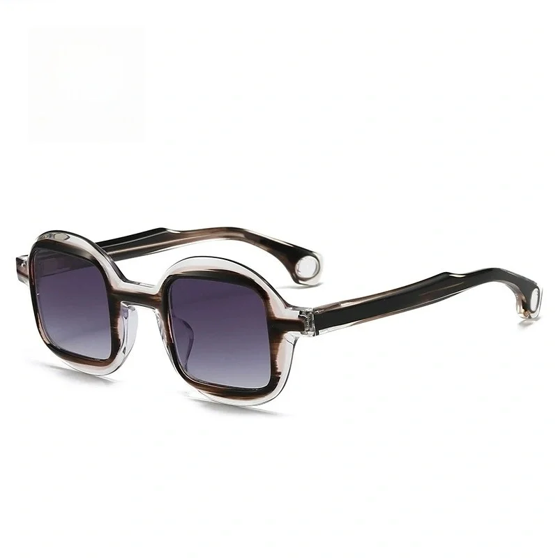 Belight البصرية جولة مع شكل مربع خمر الرجعية خلات الرجال النساء بارد الأزياء العصرية النظارات الشمسية مع حالة OBATA