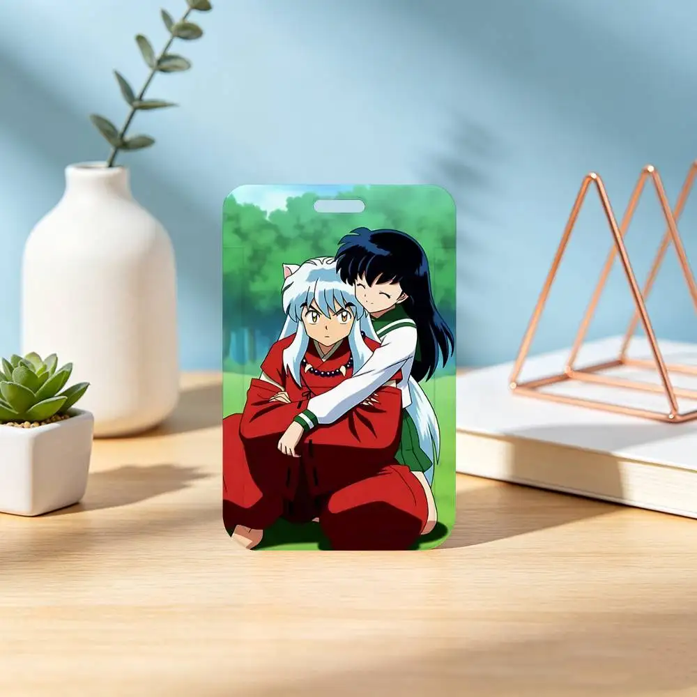 Retro I-Inuyasha Ausweishalter mit Etui für Büro, Schule, Namenskarte und Ausweise – Detail 6