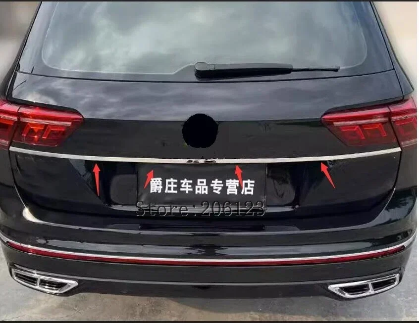 ل Volkswagen Tiguan 2017-2020 2021 2022 2023 غطاء صندوق السيارة الخلفي غطاء الكسوة اكسسوارات السيارات الباب الخلفي التمهيد حماية الشريط