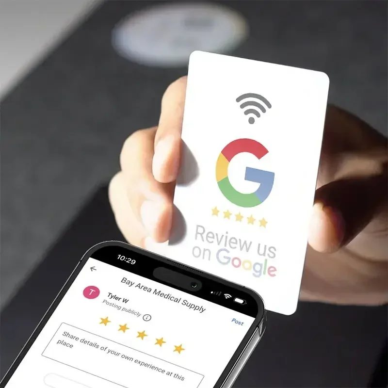 Google Card QR Code Tap Business Ins Google Review Card Social Media RFID Card NFC Google Review Card