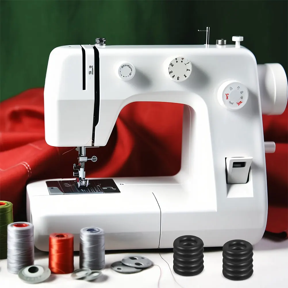 

20pcs Sewing Machine Bobbin Winder Rubber Tire Vintage Treadle Accessories Universal Replacement Spool Pin Cap Smooth Stitching