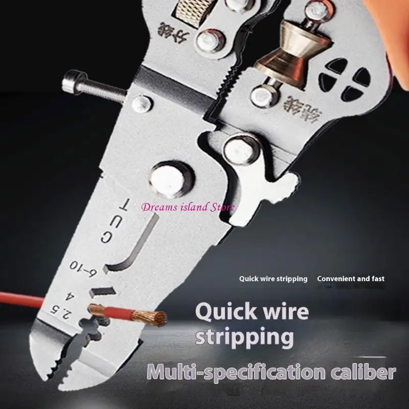 Strumento ergonomico da 10 in 1 stripper per cavi elettrici con bloccante sicurezza HX6C
