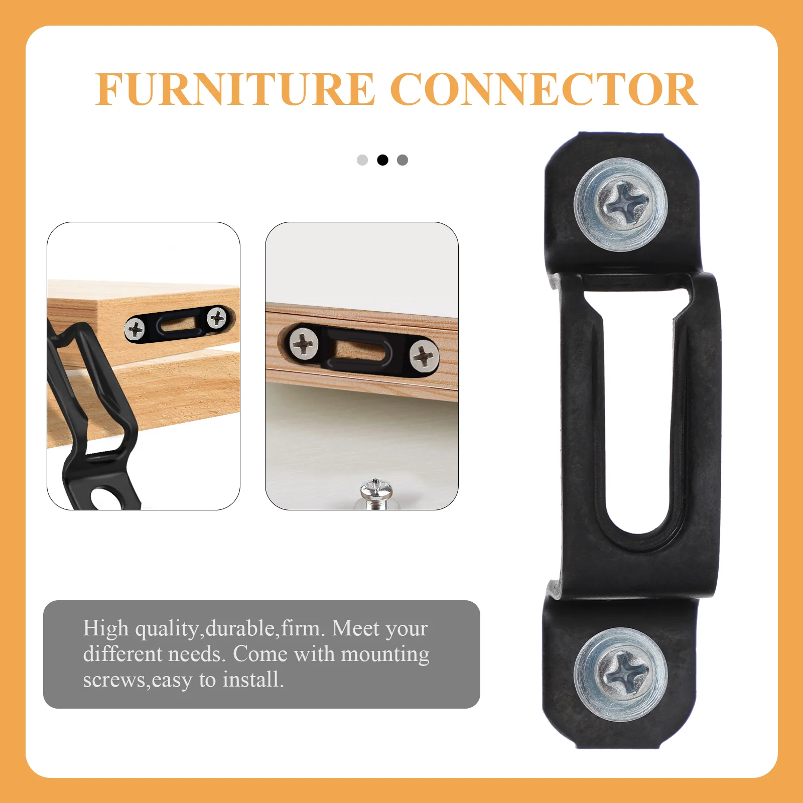 50 Sets Cabinet Connector Invisible Hidden Furniture Hardware Manganese Steel Closet Mounting Screws Galvanized Easy